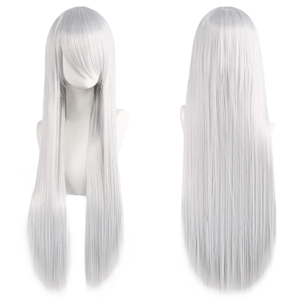 Long Straight Cosplay Wig – 32 Inch Synthetic Lolita Hair, 36 Colors