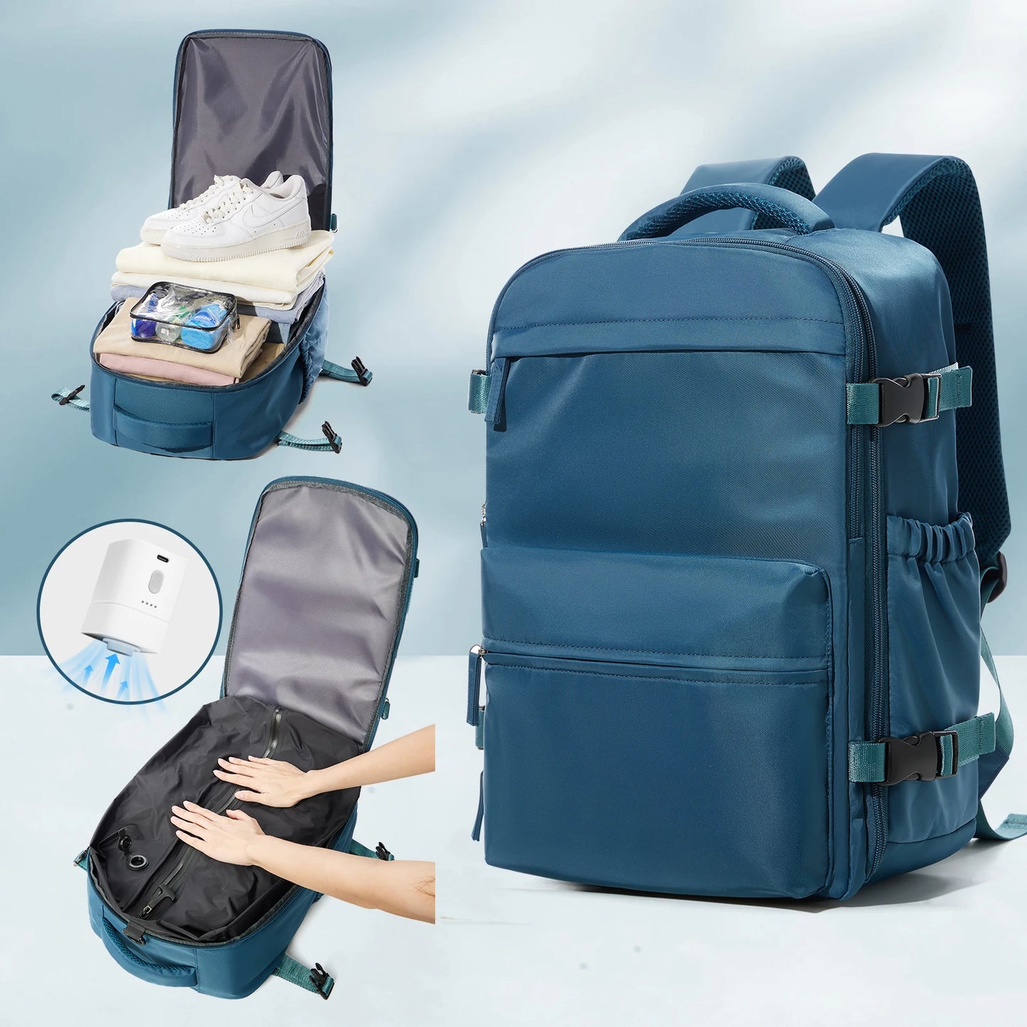 Vacuum Compression Backpack – Large Capacity Travel & Laptop Bag