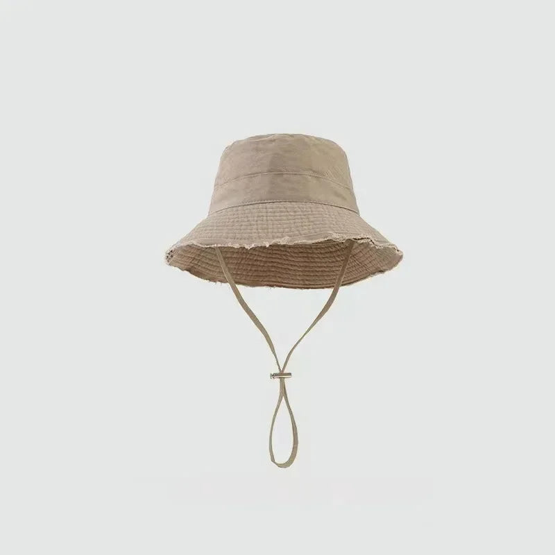 Women's Wide Brim Bucket Hat – Summer Beach Panama Sun Hat