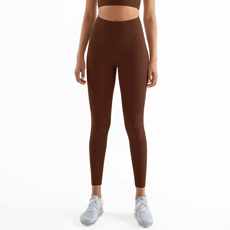 Women's Nylon Yoga Pants – Gym Leggings with Elastic Waist