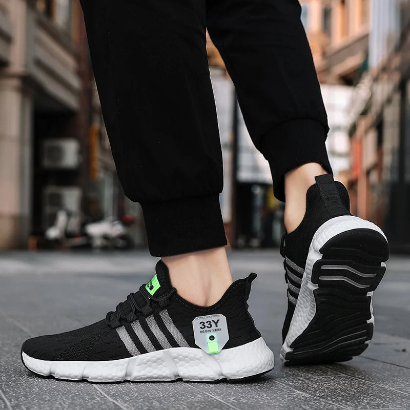 Men's Breathable Mesh Sneakers – Lightweight Walking Shoes Plus Size