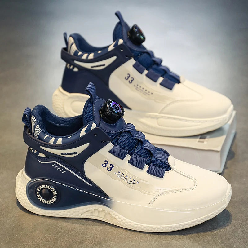 Men's Rotating Buckle Sneakers – Non-Slip Outdoor Athletic Shoes