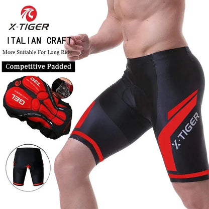 X-Tiger Men's Gel Pad Cycling Shorts – MTB Road Bike