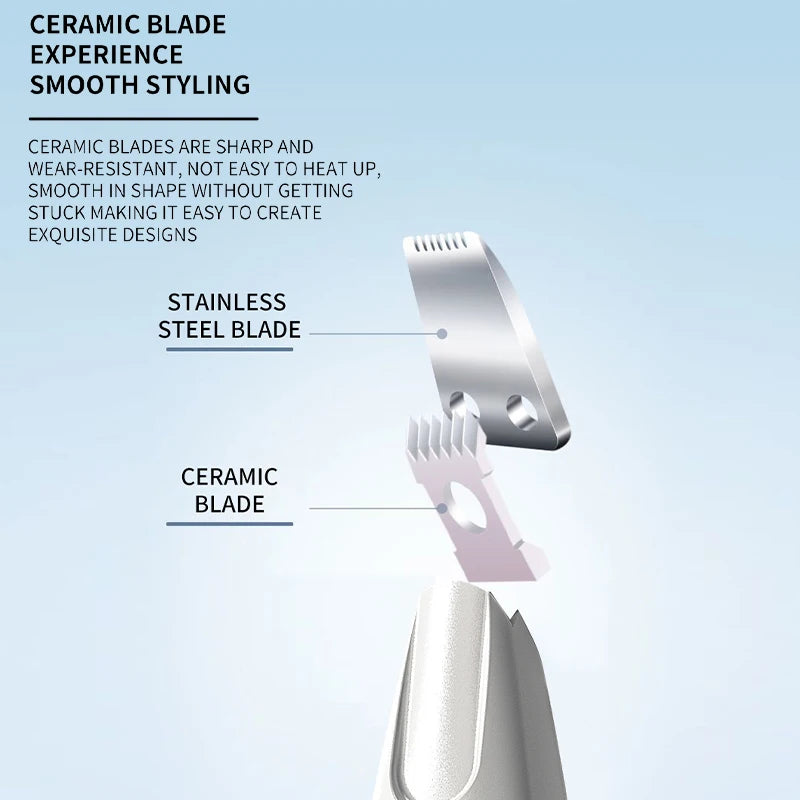 Pet Hair Trimmer with LED Light & Digital Display