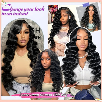 Deep Wave Lace Front Wig - HD Lace Human Hair Curly Wig