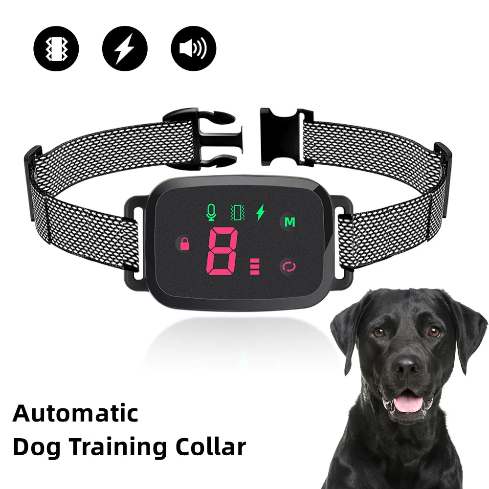 Anti-Bark Dog Collar – Smart Automatic Bark Stopper with HD Display