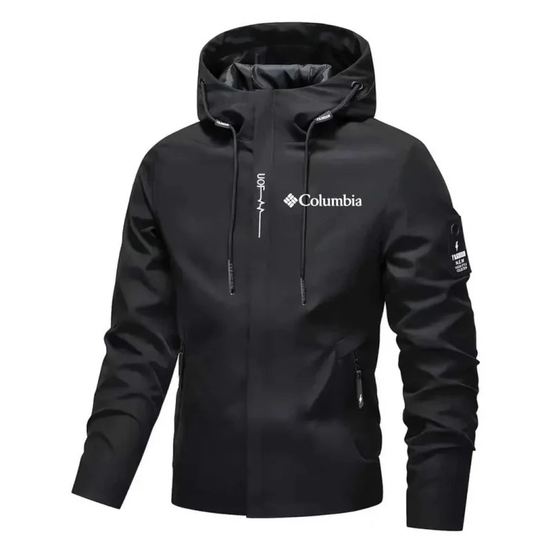 Men's Waterproof Hooded Jacket – Lightweight Windproof Outdoor Rain Coat