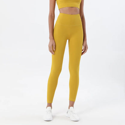 Women's Nylon Yoga Pants – Gym Leggings with Elastic Waist