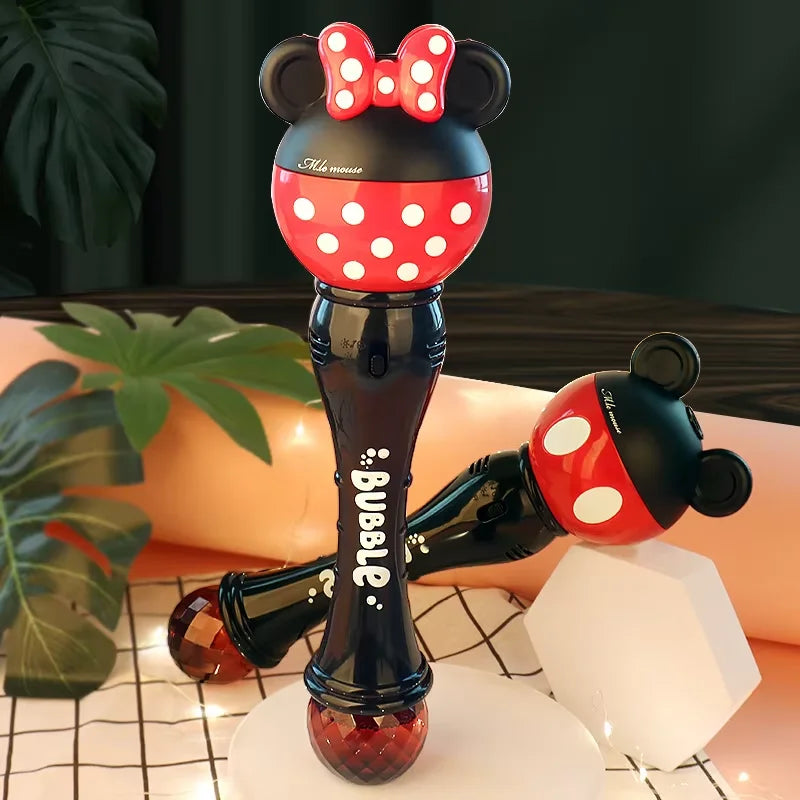 Mickey & Minnie Mouse Electric Bubble Wand Toy – Kids Outdoor Gift