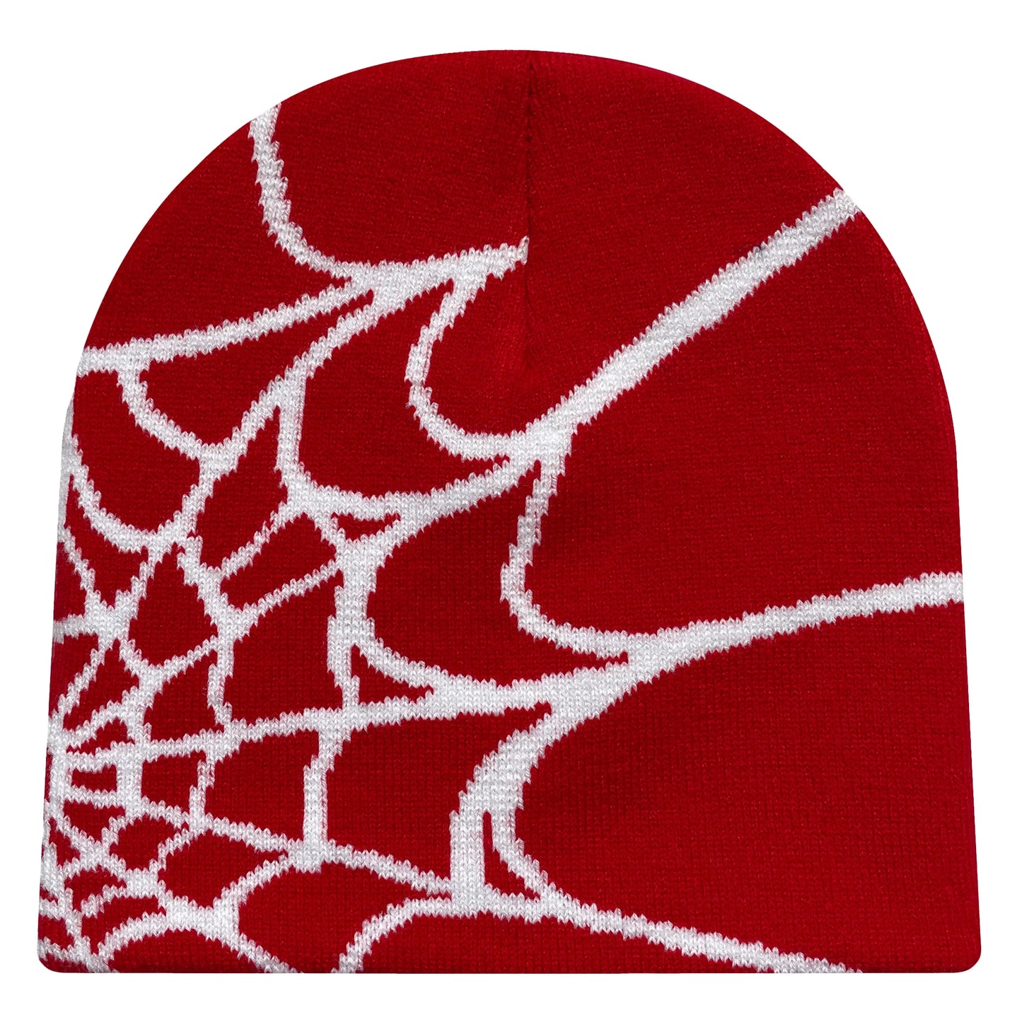 Spider Web Knit Beanie – Y2K Unisex Winter Hat