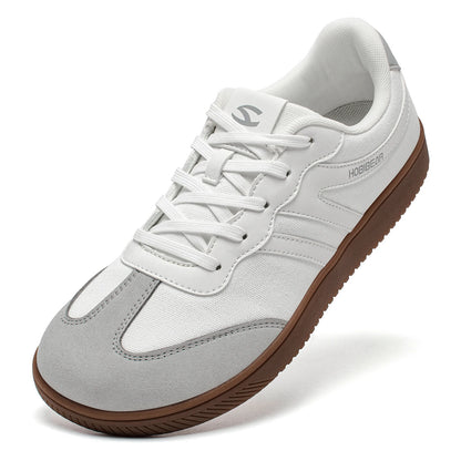 Wide Toe Minimalist Sneakers – Unisex Lace-Up Casual Walking Shoes