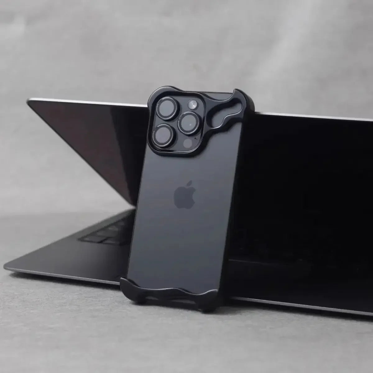 Irregular Metal Bumper Phone Case Iphone Air 13 14 15 16 17 18 Pro Max Plus Lens Film Protect Bare