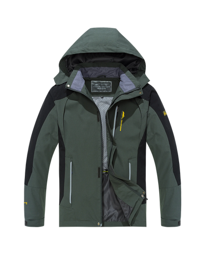 Men's Waterproof Hiking Jacket Plus Size Windproof Windbreaker