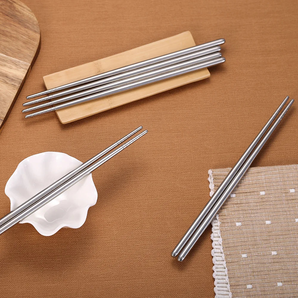 Reusable Stainless Steel Chopsticks – Non-Slip, Multi-Pack