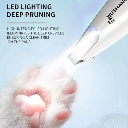 Pet Electric Hair Trimmer with LED Light & Digital Display