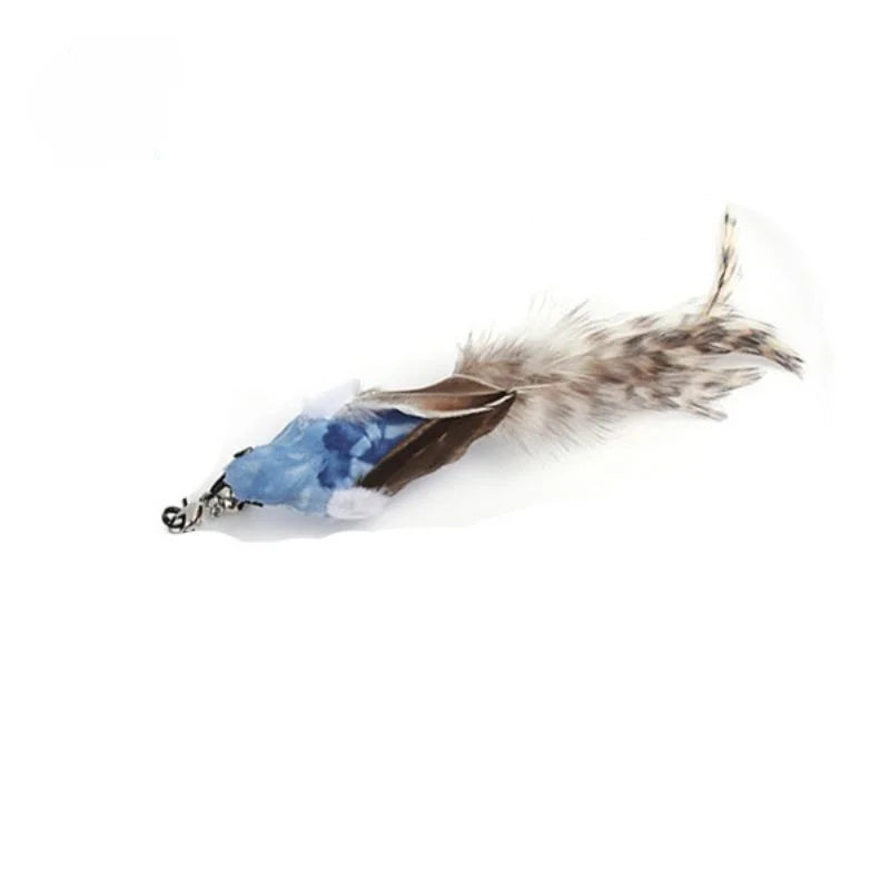 Suction Cup Bird Feather Cat Wand Toy – Interactive Kitten Hunting Toy with Bell