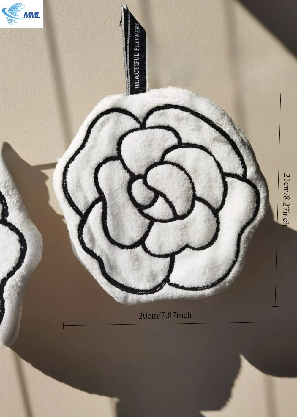 Camellia Flower Hand Towel – Soft, Absorbent & Quick-Drying