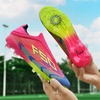 Men's High-Top FG Soccer Cleats – Non-Slip Firm Ground Football Boots