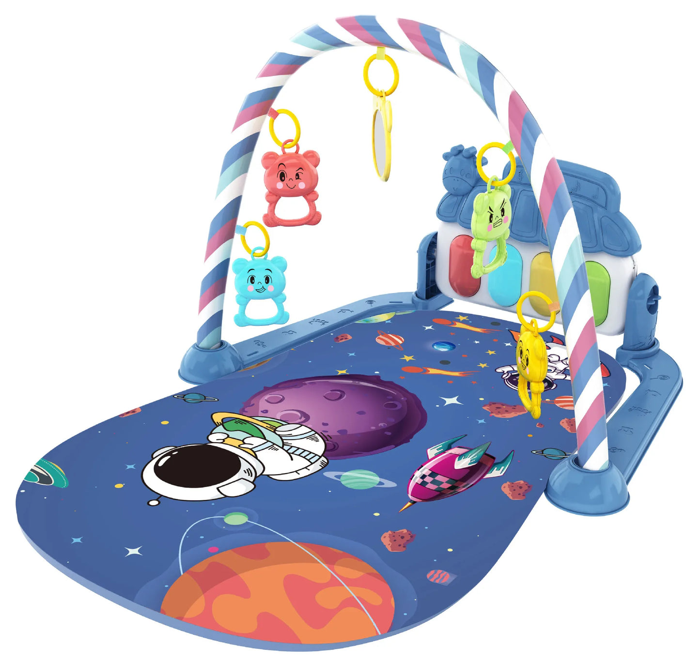 Baby Activity Gym Play Mat with Piano Keyboard & Hanging Toys
