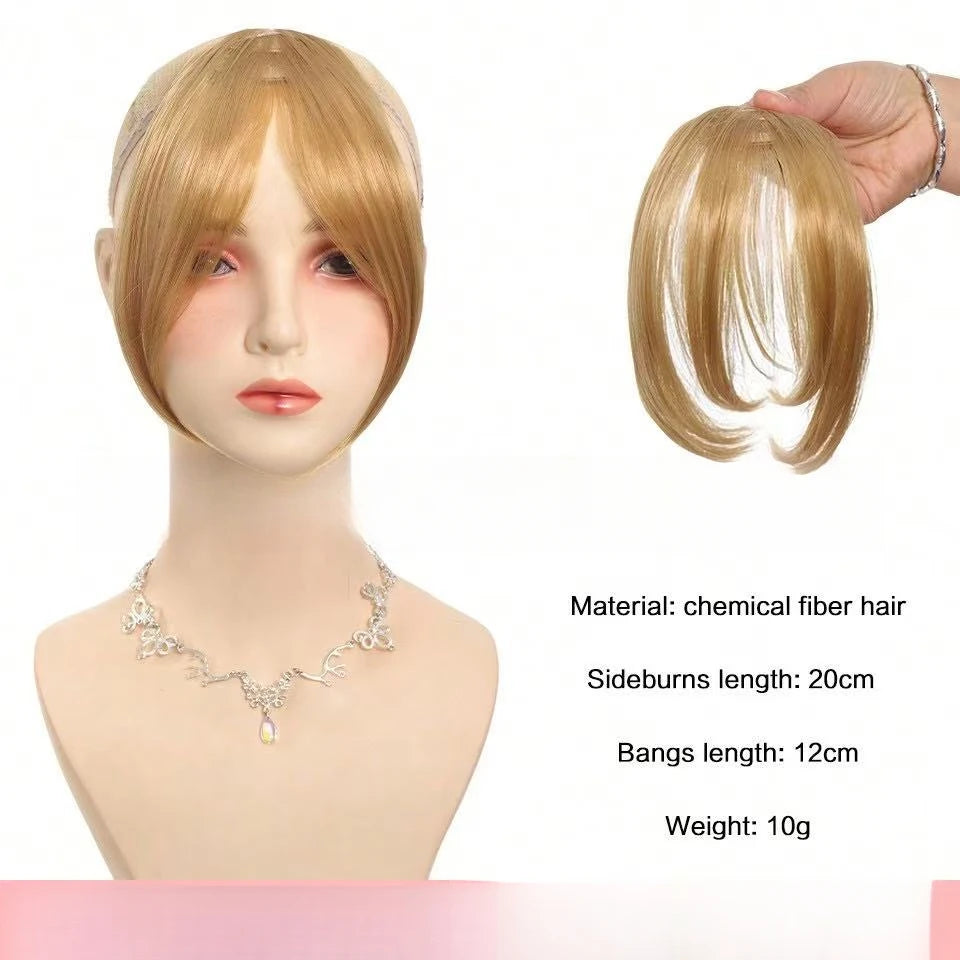 Clip-In Bangs Hair Extension Middle Part Natural Seamless Fringe