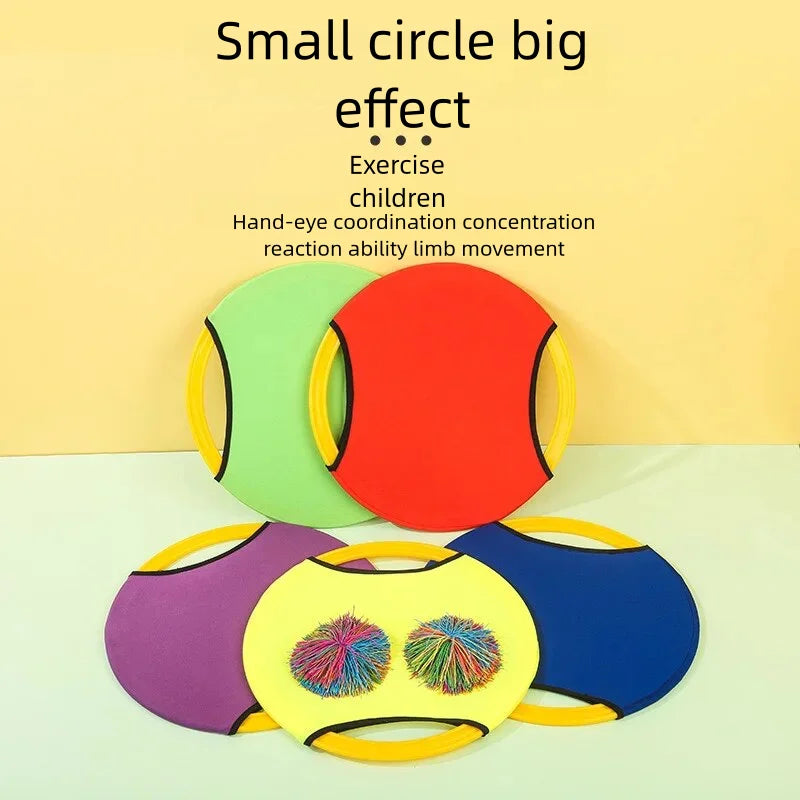 Bouncing Paddle Ball Set – Kids Outdoor Throwing & Catching Sensory Toy