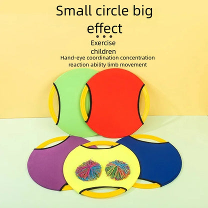 Bouncing Paddle Ball Set – Kids Outdoor Throwing & Catching Sensory Toy