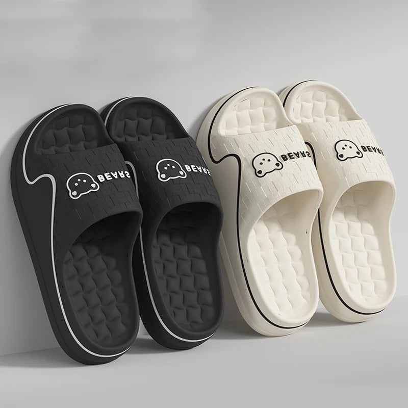 Women S Home Slippers Cute Cartoon Eva Indoor Bathroom Sandals Soft Sole Non-Slip Summer Outdoor