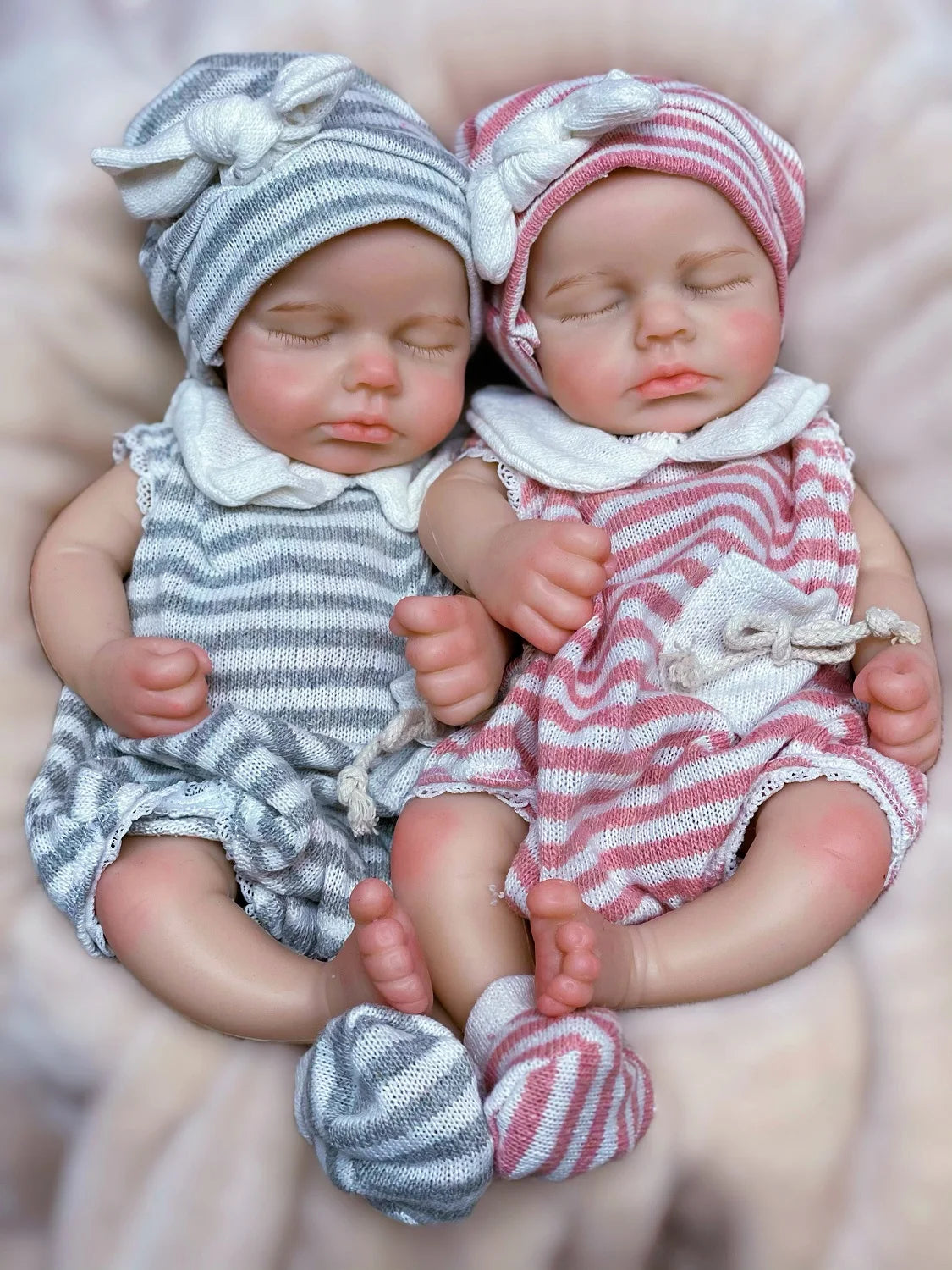 Reborn Baby Doll 33cm Full Body Silicone – Handmade Loulou Newborn