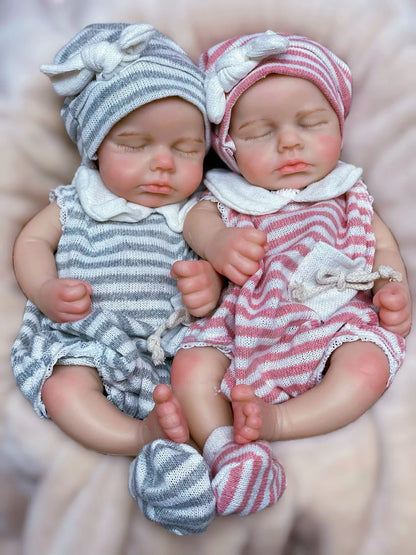 Reborn Baby Doll 33cm Full Body Silicone – Handmade Loulou Newborn