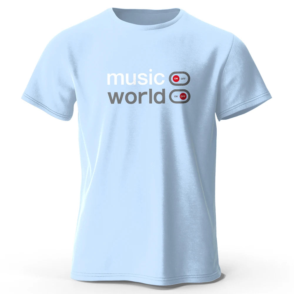 Music World Graphic T Shirt Oversized Cotton Unisex Tee