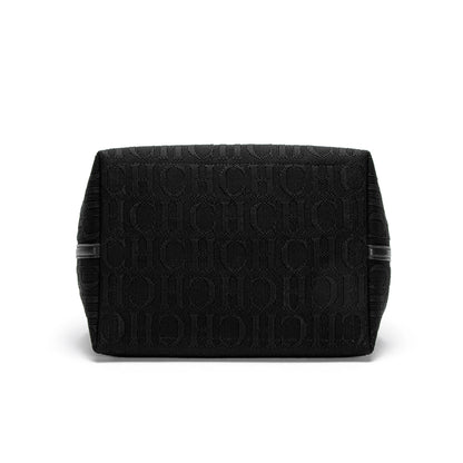 Large Capacity Tote Bag – Monogram Knitted Shoulder Bag for Women