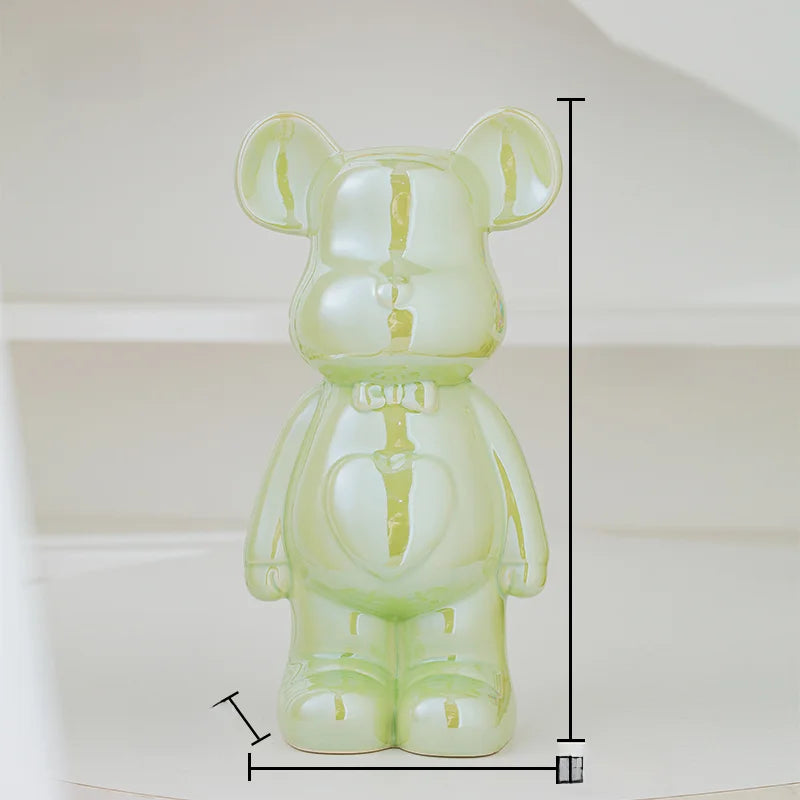 17 27 Cm Aesthetic Bear Brick Ceramic Statue Teddy Decor Action Figure Sculptures Ornament Room Home