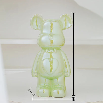 17 27 Cm Aesthetic Bear Brick Ceramic Statue Teddy Decor Action Figure Sculptures Ornament Room Home
