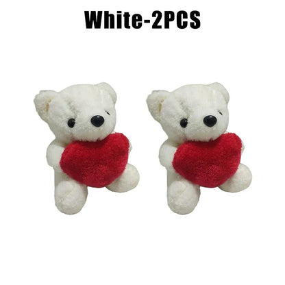 1 3 6pcs 20cm Heart Teddy Bear Plush Cuddly Stuffed Animal Holding Valentine S Day Christmas Gift