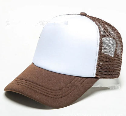 Custom Logo Mesh Trucker Hat – 5-Panel Snapback Baseball Cap for Men & Women