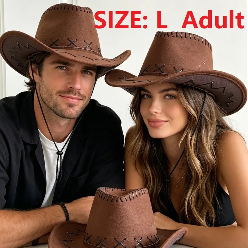 Western Cowboy Hat – Unisex Cowgirl Hat for Women & Men