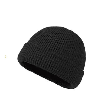 Solid Color Knit Beanie for Men & Women – Warm Winter Skull Cap
