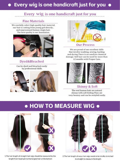 Body Wave Glueless Wig Human Hair – Pre-Cut 13x4 13x6 5x5 HD Lace
