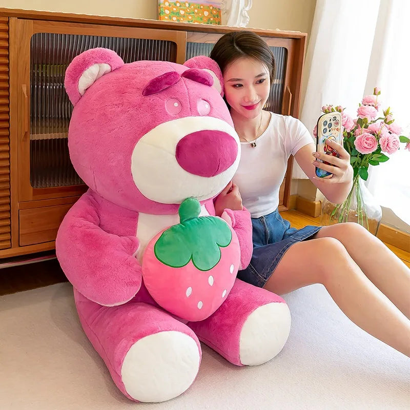 Strawberry Bear Plush Toy - Cute Cuddly Stuffed Animal