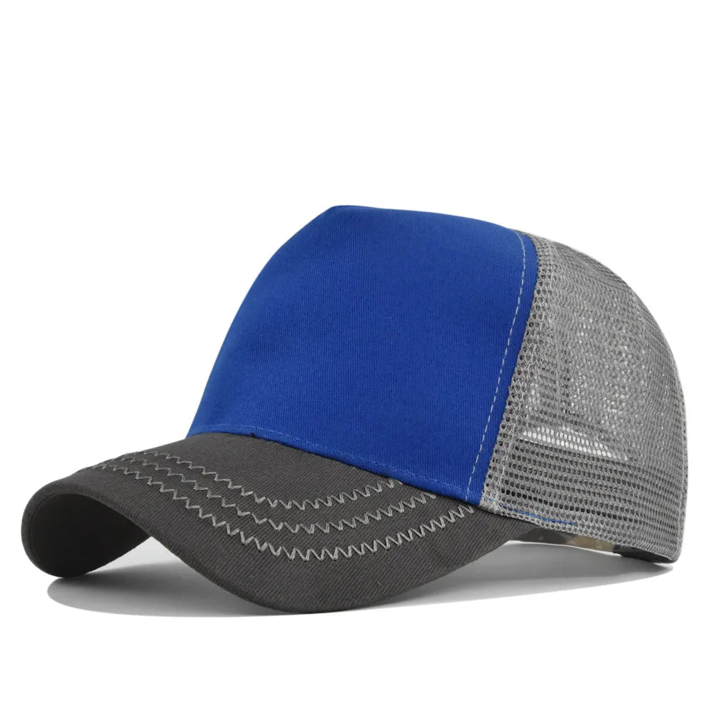 Custom Logo 5-Panel Mesh Trucker Baseball Cap – Men & Women