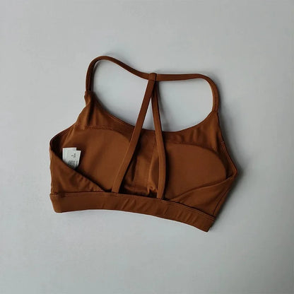 Women's Sports Bra – Open Back Halter Neck Yoga Fitness Bra