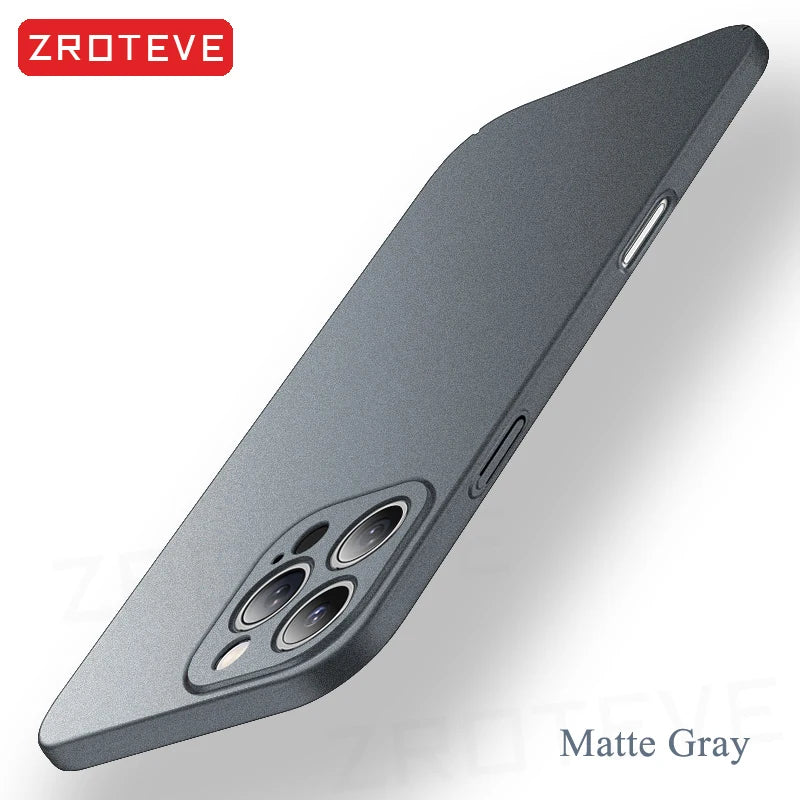 Iphone 17 16 17e 16e 15 14 13 12 Pro Max Zroteve Slim Matte Hard Pc Cover Iphone16 Plus Iphone15