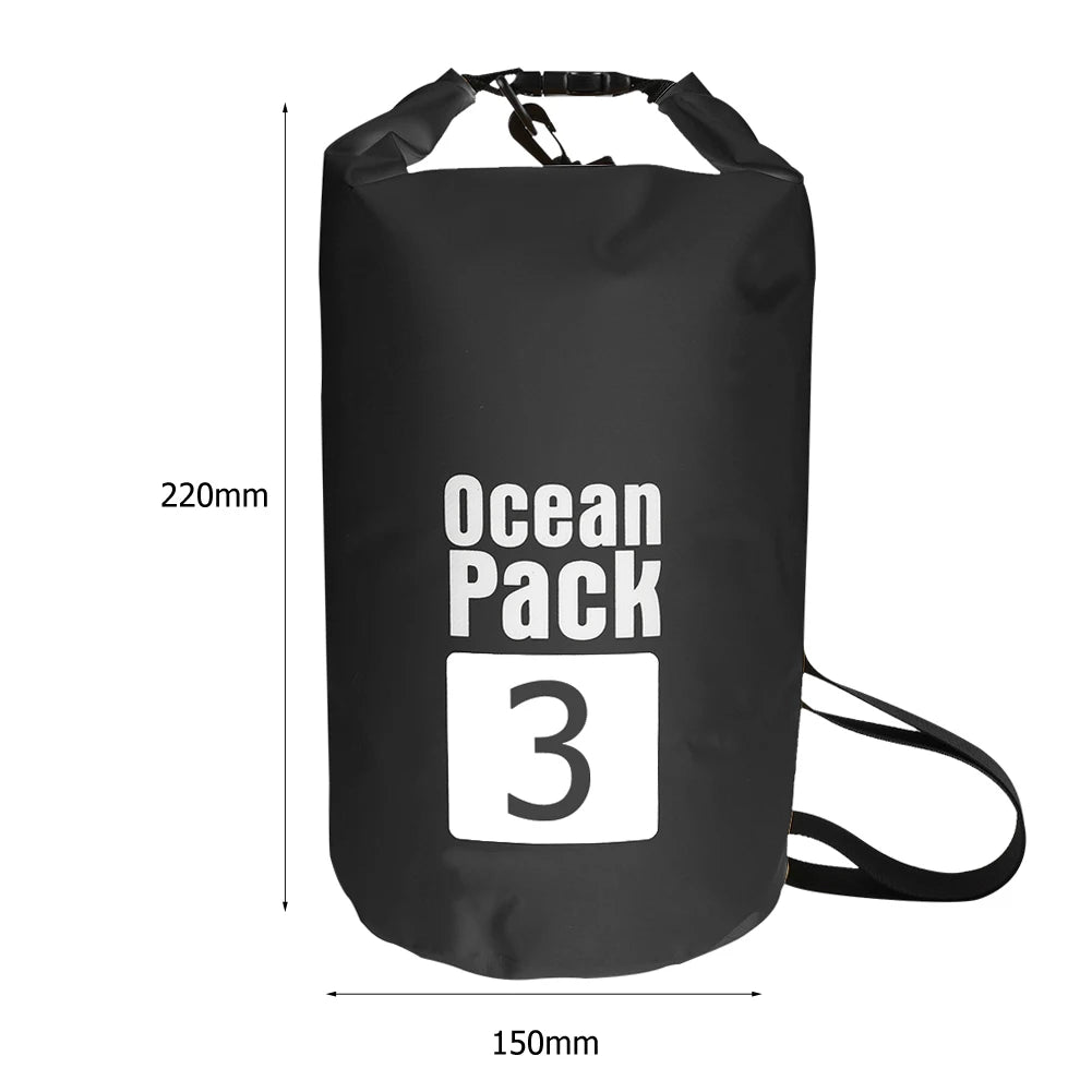 Waterproof Dry Bag – Foldable Roll-Top Pack 2L 3L 5L 10L 15L