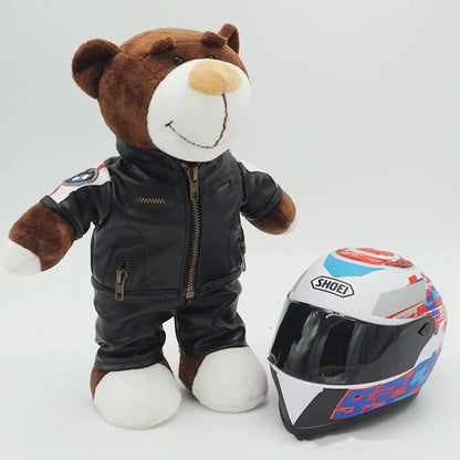 Motorcycle Helmet Teddy Bear Plush Toy – Biker Stuffed Animal Gift