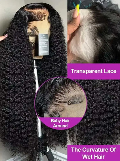 250 Density 13x6 Hd Transparent Jerry Curly Lace Front Wig Brazilian Frontal 13x4 Pre Plucked Human