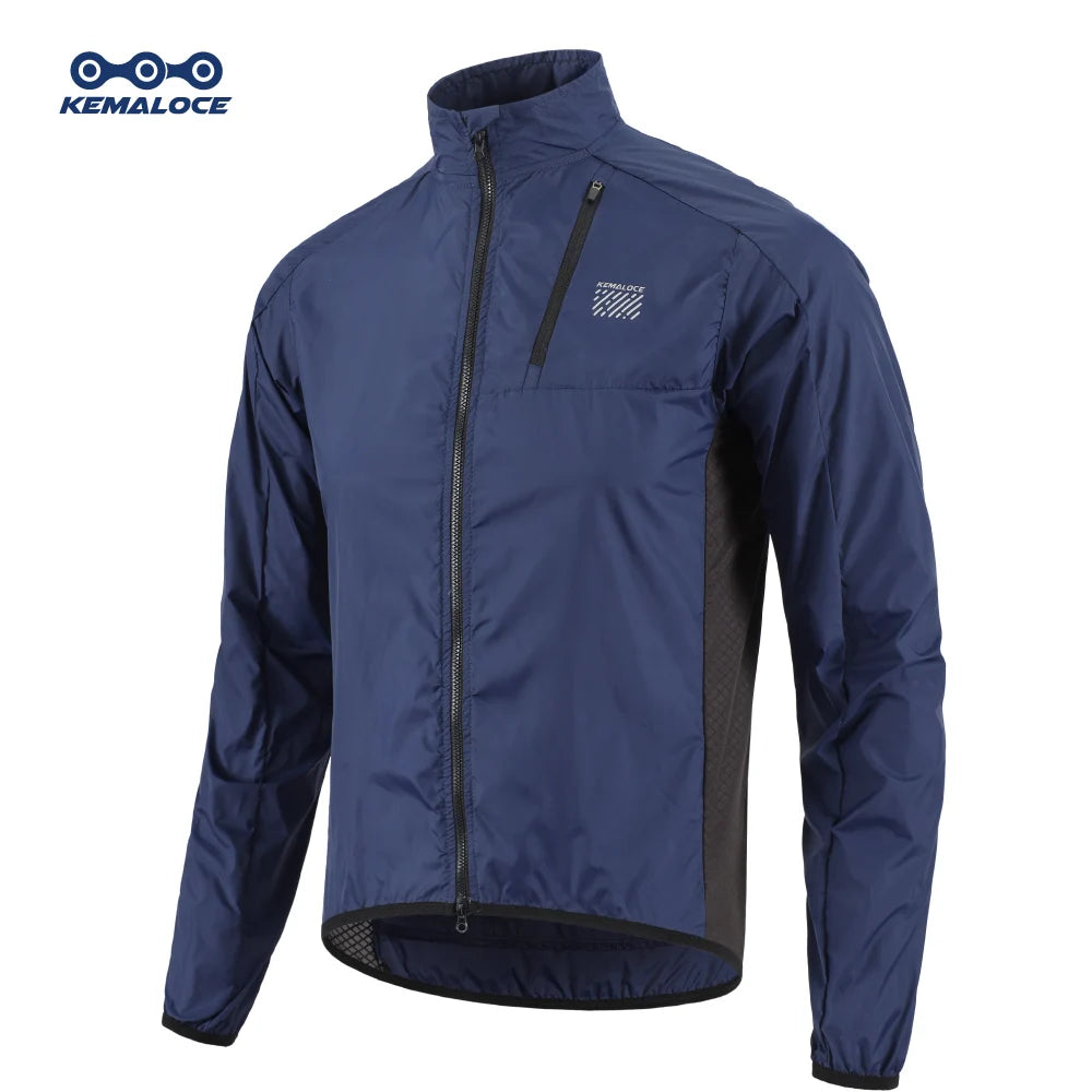 Men's Windproof Cycling Jacket – Ultralight Long Sleeve Bike Jersey