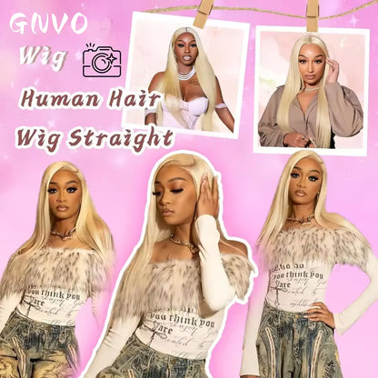 30 Inch 613 Lace Front Wig Human Hair Blonde 13x6 Hd Transparent Wigs 180 Density L Straight Frontal