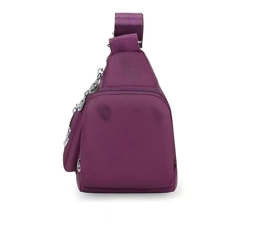 Waterproof Nylon Crossbody Bag for Women – Multi-Pocket Shoulder Handbag