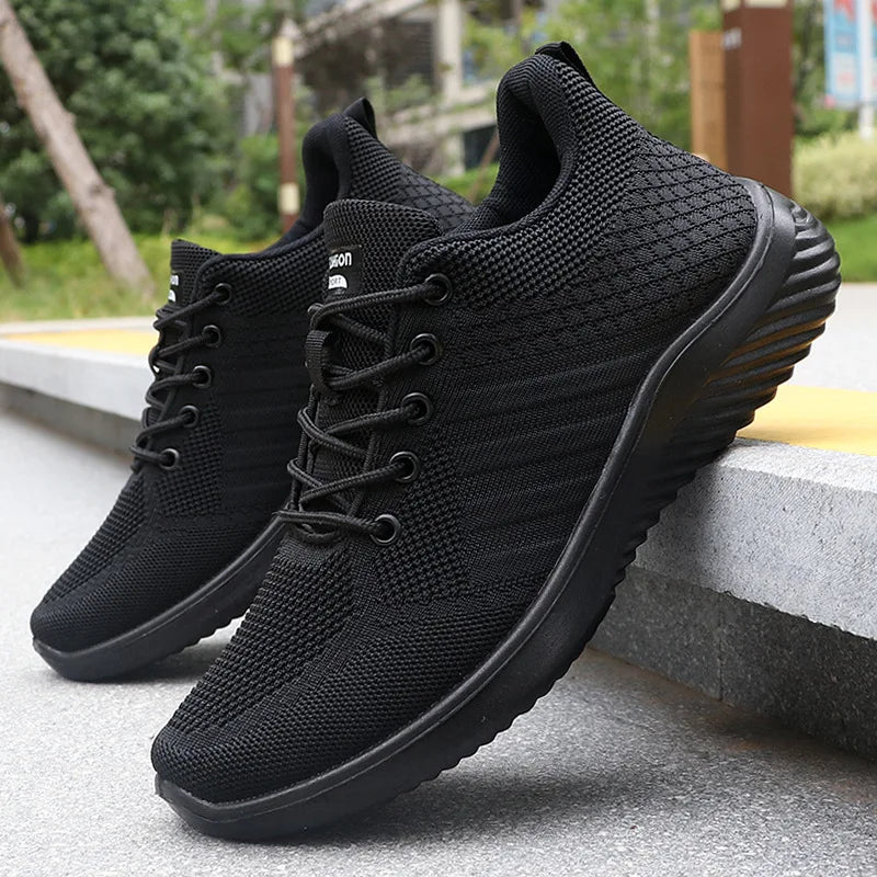 Men's Breathable Mesh Running Sneakers – Lightweight Casual Sports Shoes