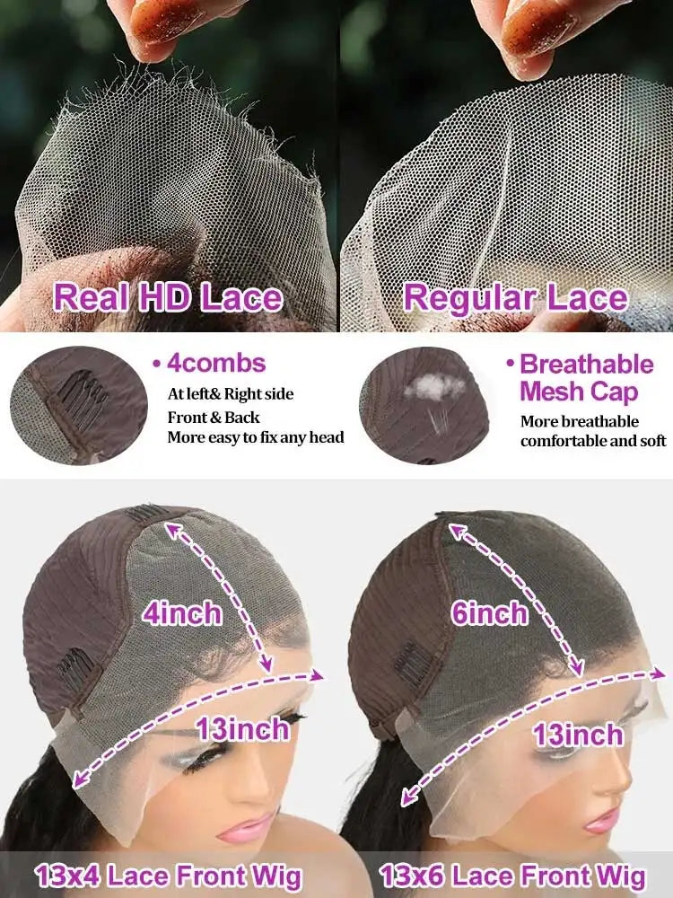 Loose Deep Wave Lace Front Wig – HD Lace Human Hair Natural Black